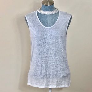 Generation Love Choker V-neck Linen Top Sz L NWT